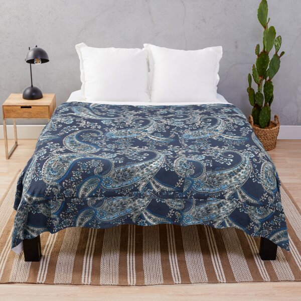 Item preview, Deep Navy Blue Vintage Paisley Pattern designed and sold by Ruchika413.