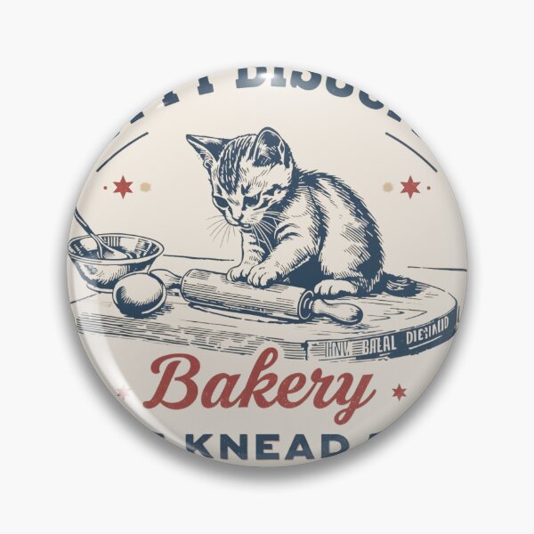 Artikelvorschau, Kitty Biscuits Bäckerei – Wir kneten sie. Du brauchst sie. Humorvoller Bäcker für Katzenliebhaber. entworfen und verkauft von Feral Feline.