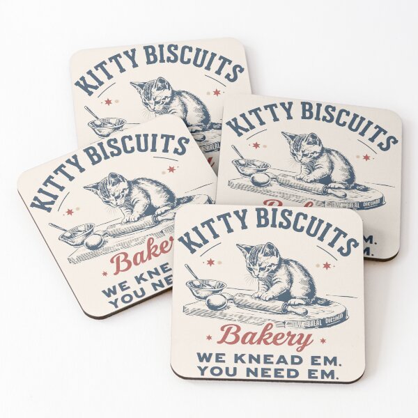 Item preview, Kitty Biscuits Bakery We Knead Em. You Need Em. Cat Lover Baker Humor designed and sold by Retro Rascals Co..