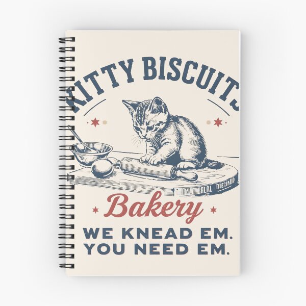 Item preview, Kitty Biscuits Bakery We Knead Em. You Need Em. Cat Lover Baker Humor designed and sold by Retro Rascals Co..