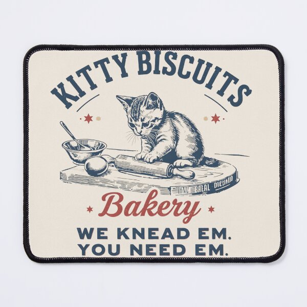 Item preview, Kitty Biscuits Bakery We Knead Em. You Need Em. Cat Lover Baker Humor designed and sold by Feral Feline.