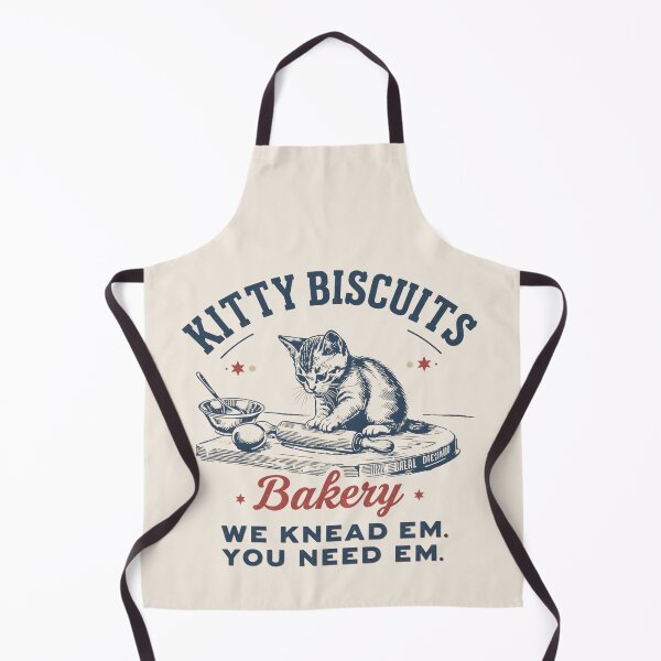Item preview, Kitty Biscuits Bakery We Knead Em. You Need Em. Cat Lover Baker Humor designed and sold by Feral Feline.