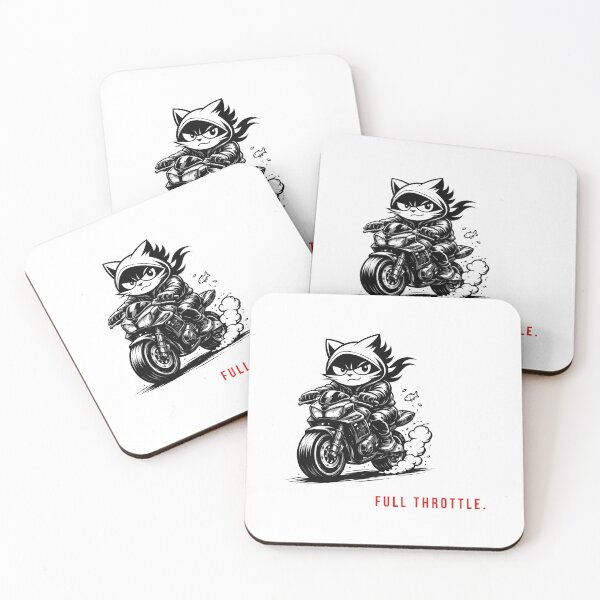 Item preview, Meaw Raider – Chaos Speed Cat Biker Collection designed and sold by WorkXPlay.