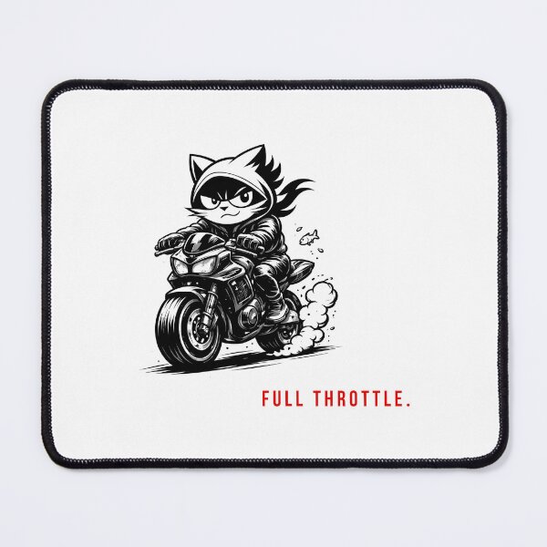 Item preview, Meaw Raider – Chaos Speed Cat Biker Collection designed and sold by WorkXPlay.