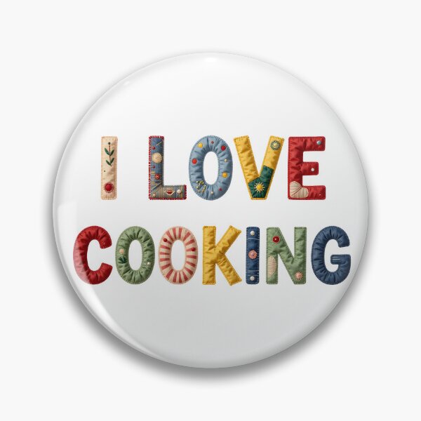 Item preview, I LOVE COOKING - IN COLORFUL FAUX LETTERING designed and sold by AlexOBrienArt.