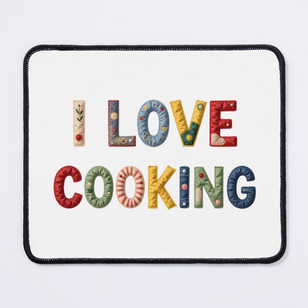 Item preview, I LOVE COOKING - IN COLORFUL FAUX LETTERING designed and sold by AlexOBrienArt.