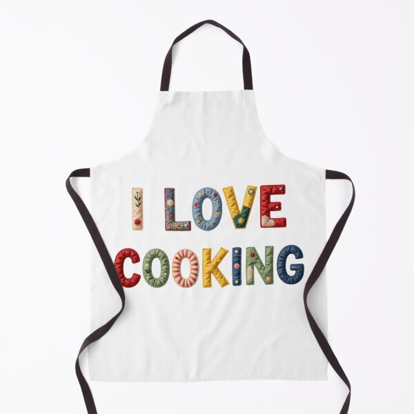 Item preview, I LOVE COOKING - IN COLORFUL FAUX LETTERING designed and sold by AlexOBrienArt.