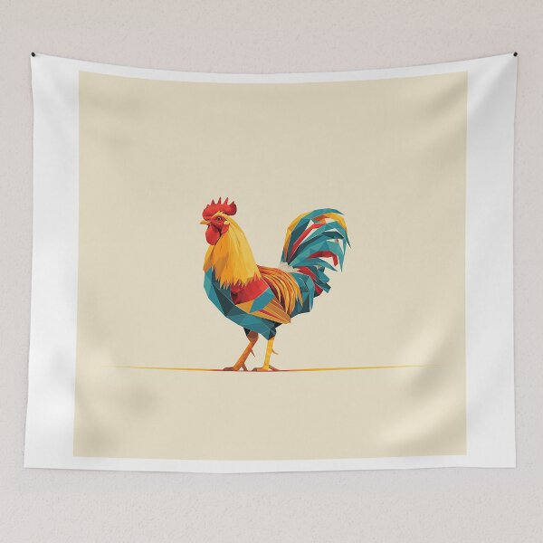 Item preview, Colorful Geometric Rooster Artwork designed and sold by Christian Weiss.