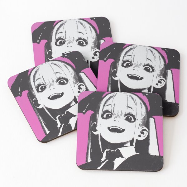 Item preview, Monochrome Manga Demon Girl Grin designed and sold by bubblegoth.