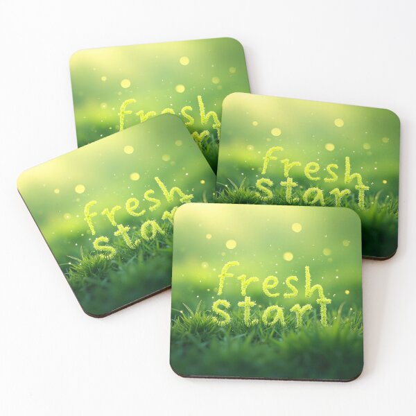 Item preview, Fresh Start - Inspirational Nature Quote & Moss Typography Art designed and sold by DesignsByDessie.