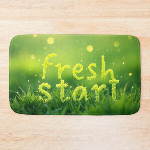 Item preview, Fresh Start - Inspirational Nature Quote & Moss Typography Art designed and sold by DesignsByDessie.