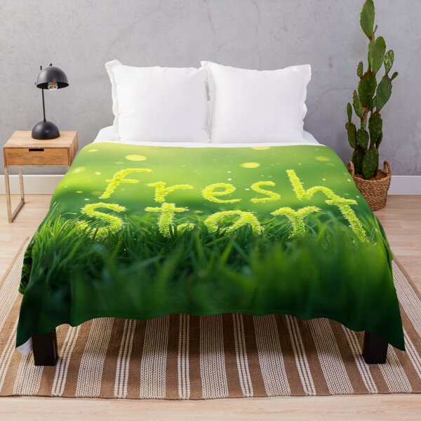 Item preview, Fresh Start - Inspirational Nature Quote & Moss Typography Art designed and sold by DesignsByDessie.