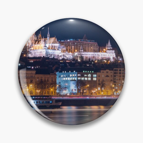 Item preview, Night Photo of Matthias Church Budapest – Buda Castle & Danube River designed and sold by Martindoran.