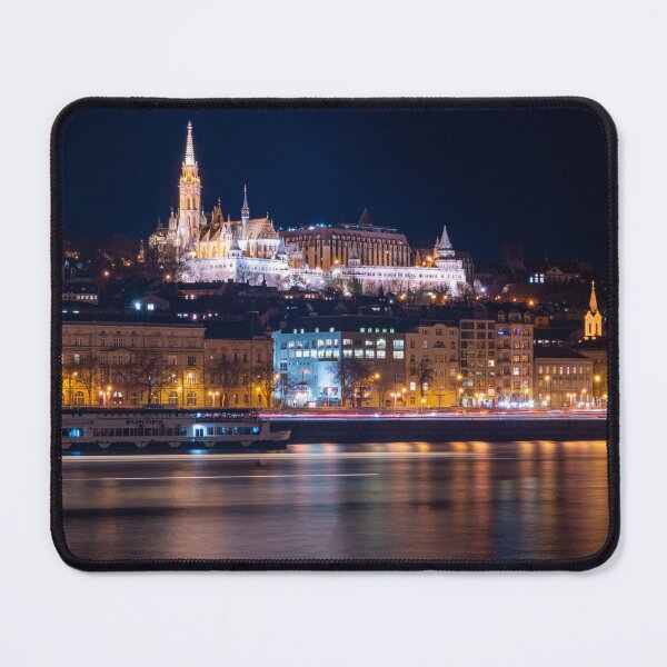 Item preview, Night Photo of Matthias Church Budapest – Buda Castle & Danube River designed and sold by Martindoran.