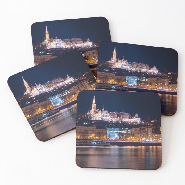 Item preview, Night Photo of Matthias Church Budapest – Buda Castle & Danube River designed and sold by Martindoran.