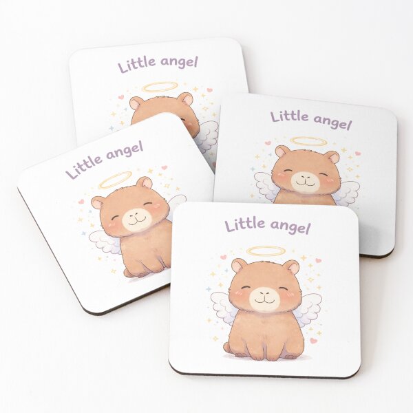 Item preview, Little Angel Capybara – Cute Kawaii Pastel Capybara with Wings | Honey Pastel Design designed and sold by Honey-Pastel.