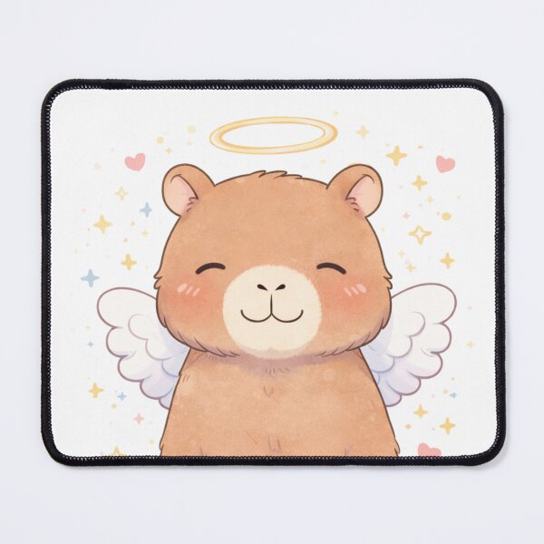 Item preview, Little Angel Capybara – Cute Kawaii Pastel Capybara with Wings | Honey Pastel Design designed and sold by Honey-Pastel.