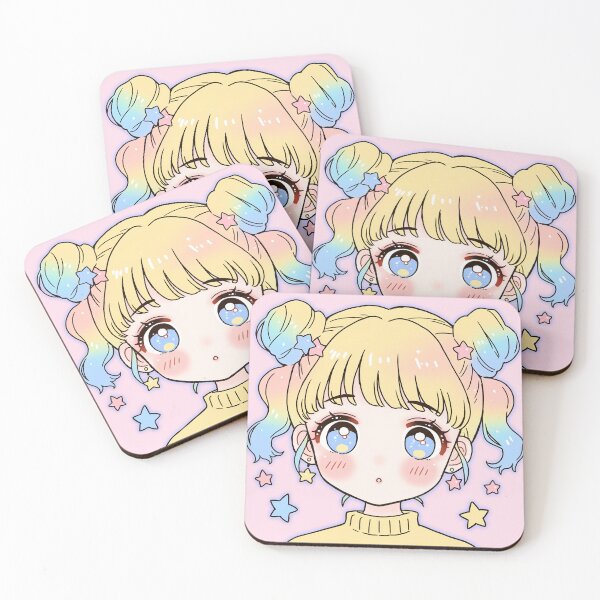 Item preview, Pastel Kawaii Star Girl Portrait designed and sold by bubblegoth.