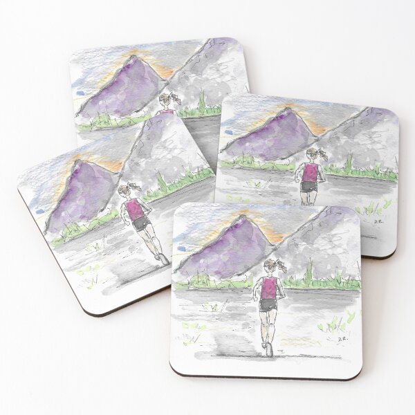 Item preview, Runner and mountains designed and sold by DebTheZeb.