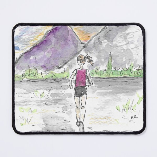 Item preview, Runner and mountains designed and sold by DebTheZeb.
