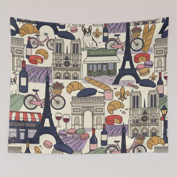 Item preview, Vibrant France Heritage National Pride Collage Art designed and sold by DGtaLrtcom.
