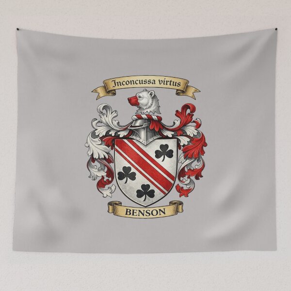 Item preview, The Benson Family Coat of Arms designed and sold by BagTown Clans.