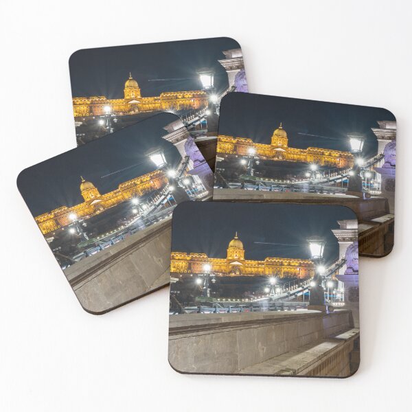 Item preview, Széchenyi Chain Bridge and Buda Castle at Night – Budapest Long Exposure Cityscape designed and sold by Martindoran.