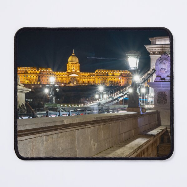 Item preview, Széchenyi Chain Bridge and Buda Castle at Night – Budapest Long Exposure Cityscape designed and sold by Martindoran.