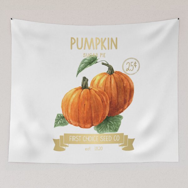 Item preview, Pumpkin Seed Packet – Vintage Garden Watercolor - Gold designed and sold by mwik2017.