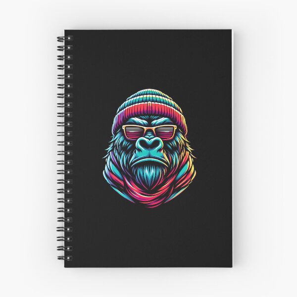 Item preview, Colorful gorilla illustration wearing sunglasses and a beanie, exuding a cool and vibrant vibe. designed and sold by beast-net.