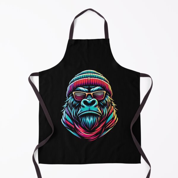 Item preview, Colorful gorilla illustration wearing sunglasses and a beanie, exuding a cool and vibrant vibe. designed and sold by beast-net.