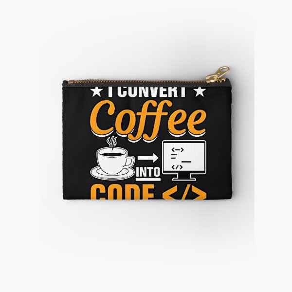 Item preview, "I Convert Coffee Into Code Star Design Funny Notch Style Programmer T-Shirt" designed and sold by Zenith Design.