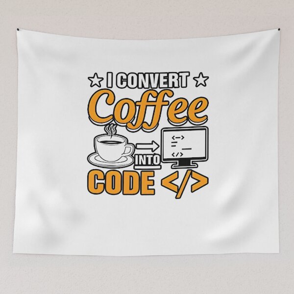 Item preview, "I Convert Coffee Into Code Star Design Funny Notch Style Programmer T-Shirt" designed and sold by Zenith Design.