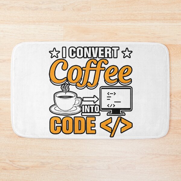 Item preview, "I Convert Coffee Into Code Star Design Funny Notch Style Programmer T-Shirt" designed and sold by Zenith Design.
