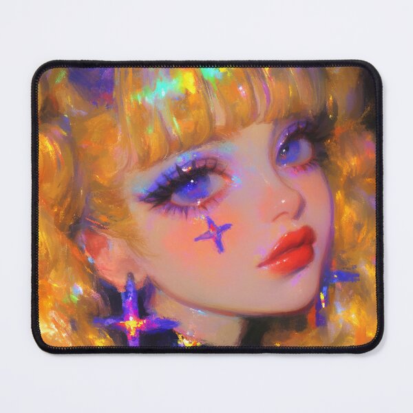 Item preview, Iridescent Neon Anime Girl Closeup designed and sold by bubblegoth.