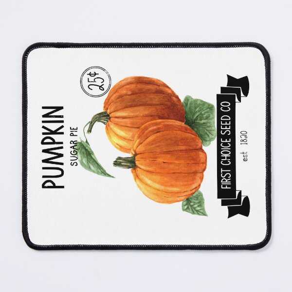Item preview, Pumpkin Seed Packet – Vintage Garden Watercolor - Black designed and sold by mwik2017.