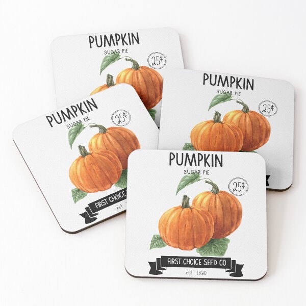 Item preview, Pumpkin Seed Packet – Vintage Garden Watercolor - Black designed and sold by mwik2017.