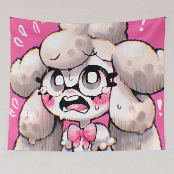 Item preview, Kawaii Poodle Panic Face designed and sold by bubblegoth.