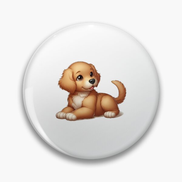 Item preview, Adorable golden retriever puppy lying down with a playful expression. designed and sold by cave-canvas.