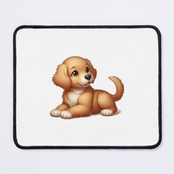Item preview, Adorable golden retriever puppy lying down with a playful expression. designed and sold by cave-canvas.
