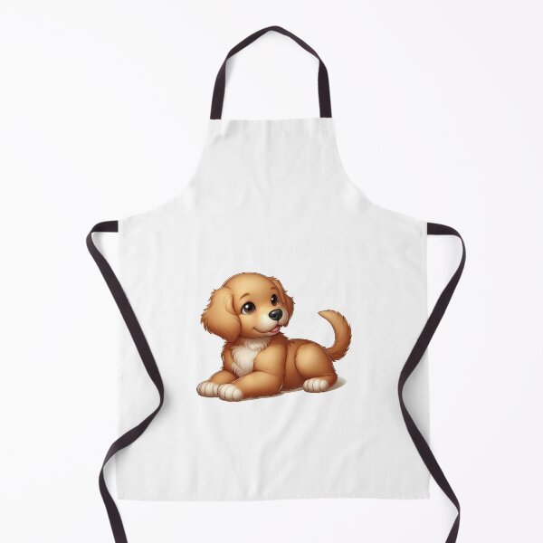 Item preview, Adorable golden retriever puppy lying down with a playful expression. designed and sold by cave-canvas.