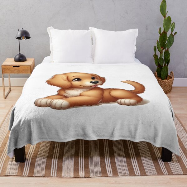 Item preview, Adorable golden retriever puppy lying down with a playful expression. designed and sold by cave-canvas.