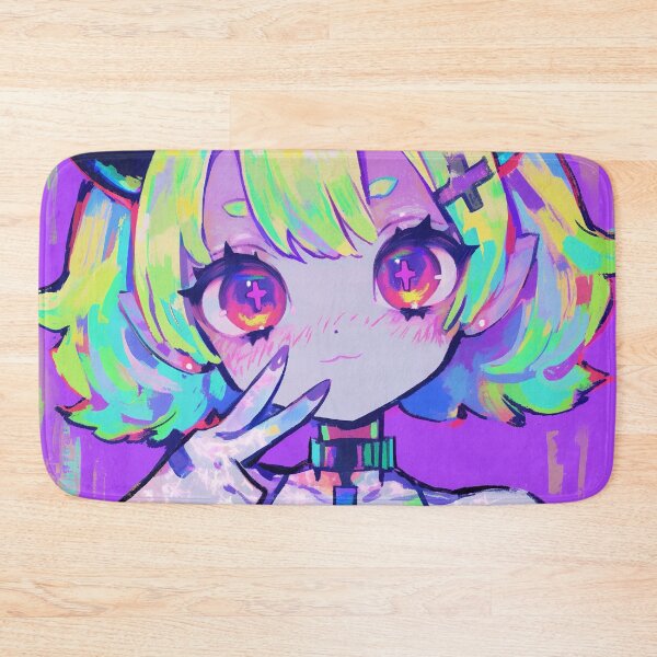 Item preview, Pastel Glitch Demon Girl Portrait designed and sold by bubblegoth.