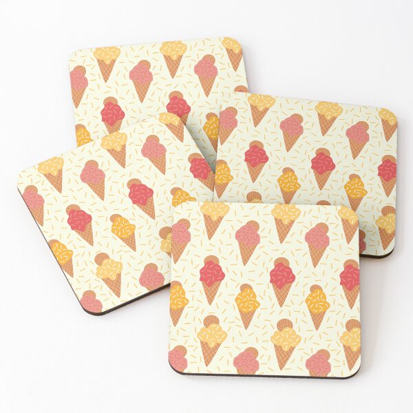 Item preview, Ice cream Gelato cones pattern with orange sprinkles  designed and sold by Yasminepatterns .
