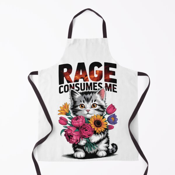 Item preview, Cute Cat Rage Consumes Me – Funny Cat Meme – Cute Kitty Flower Essential designed and sold by SEBANOX.