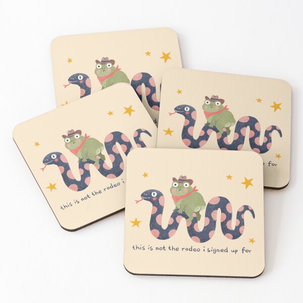 Item preview, Cowboy Frog Riding Snake Not My Rodeo designed and sold by Itouchedabee.