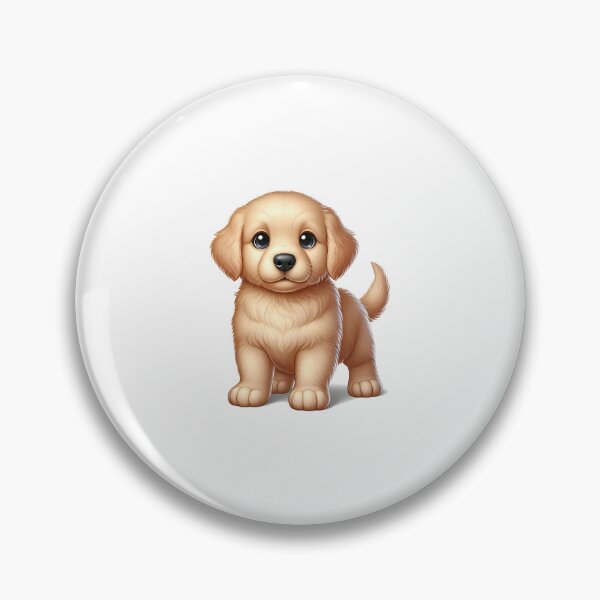 Item preview, Adorable golden retriever puppy with fluffy fur, big eyes, and a playful expression. designed and sold by cave-canvas.