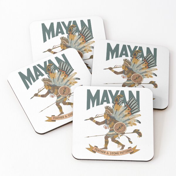 Item preview, Mayan Mystique Retro Geometric Warrior Illustration designed and sold by LoliDesignShop.