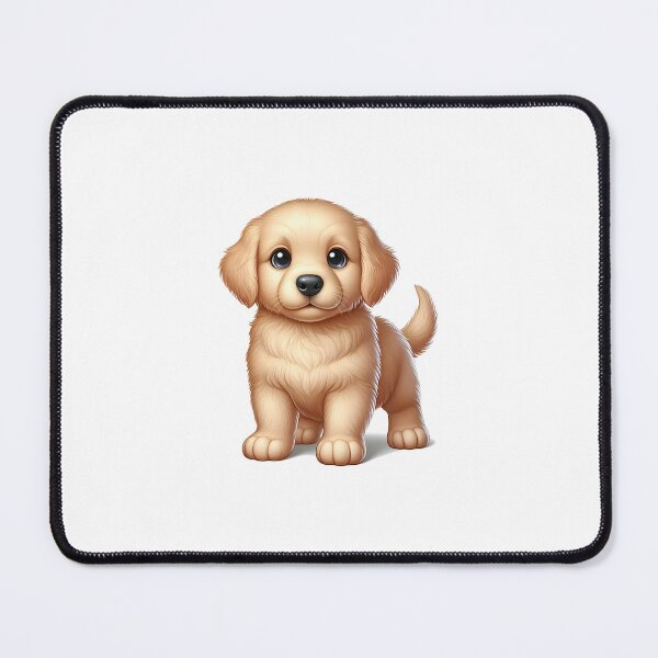 Item preview, Adorable golden retriever puppy with fluffy fur, big eyes, and a playful expression. designed and sold by cave-canvas.