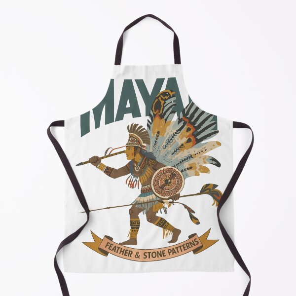 Item preview, Mayan Mystique Retro Geometric Warrior Illustration designed and sold by LoliDesignShop.